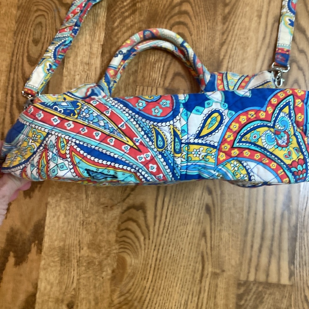 Retired Vera Bradley vintage Marina Paisley tote bag quilted cotton cross body - Picture 4 of 14